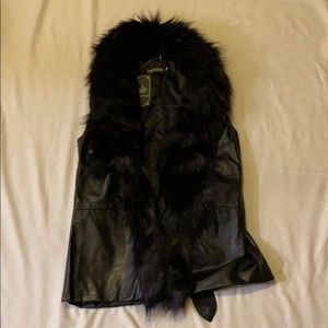 Vest faux fur faux leather